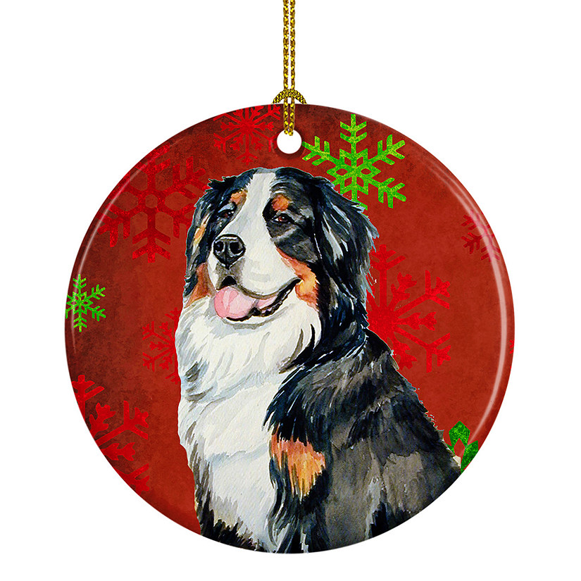 Caroline's Treasures, Christmas Ceramic Ornament, Dogs, Bernese Mountain Dog, 2.8x2.8 Image