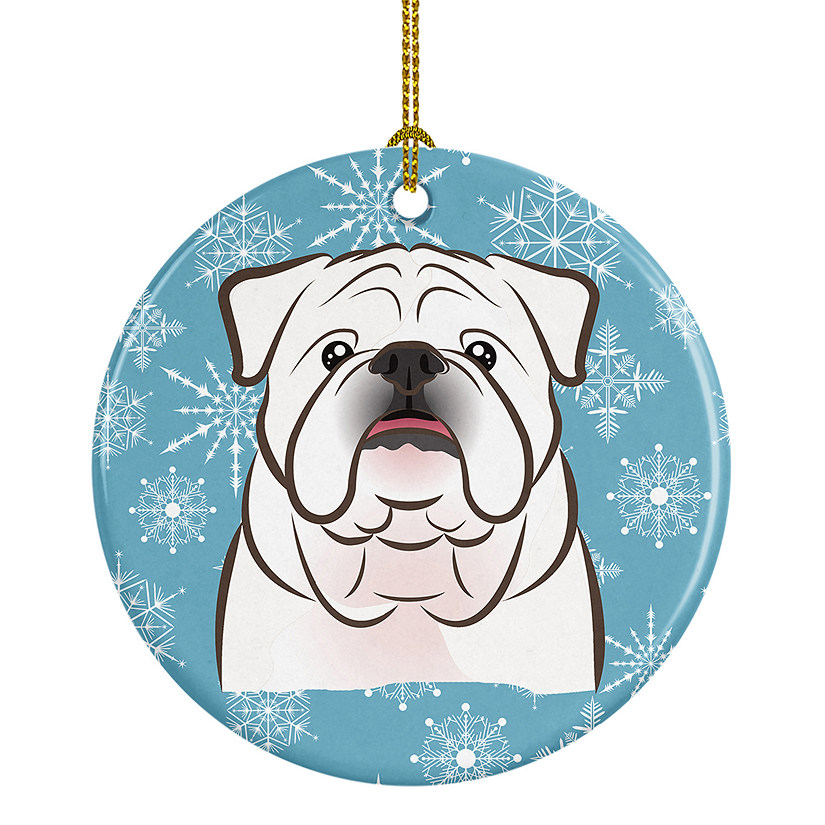 Caroline's Treasures, Christmas Ceramic Ornament, Dogs, Bulldog, English Bulldog, 2.8x2.8 Image