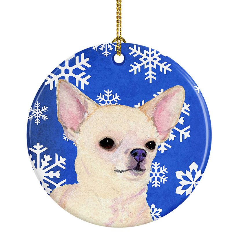 Caroline's Treasures, Christmas Ceramic Ornament, Dogs, Chihuahua, 2.8x2.8 Image