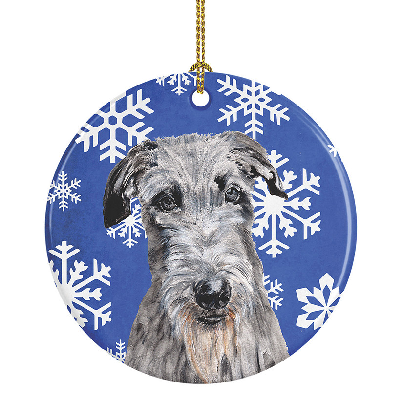 Caroline's Treasures, Christmas Ceramic Ornament, Dogs, Scottish Deerhound, 2.8x2.8 Image