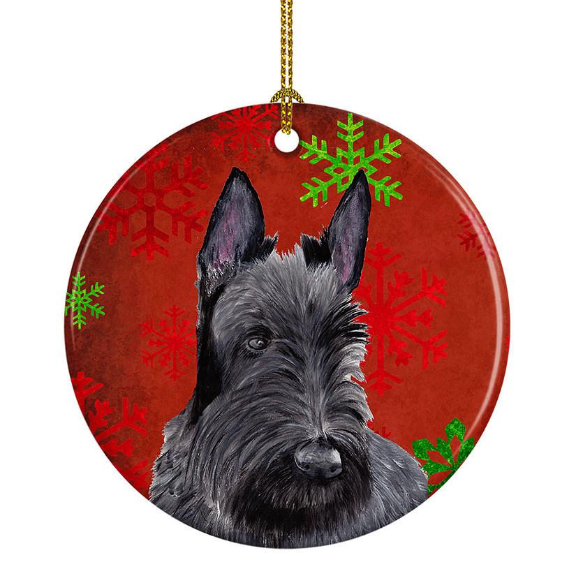 Caroline's Treasures, Christmas Ceramic Ornament, Dogs, Scottish Terrier, 2.8x2.8 Image