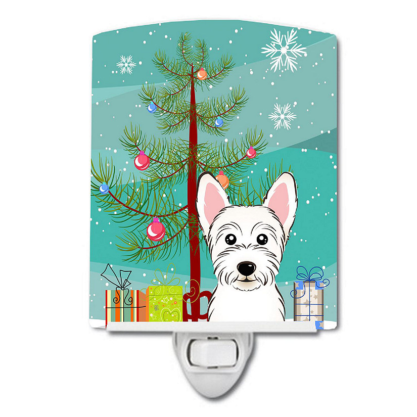 Caroline's Treasures Christmas, Christmas Tree and Westie Ceramic Night Light, 4 x 6, Dogs Image