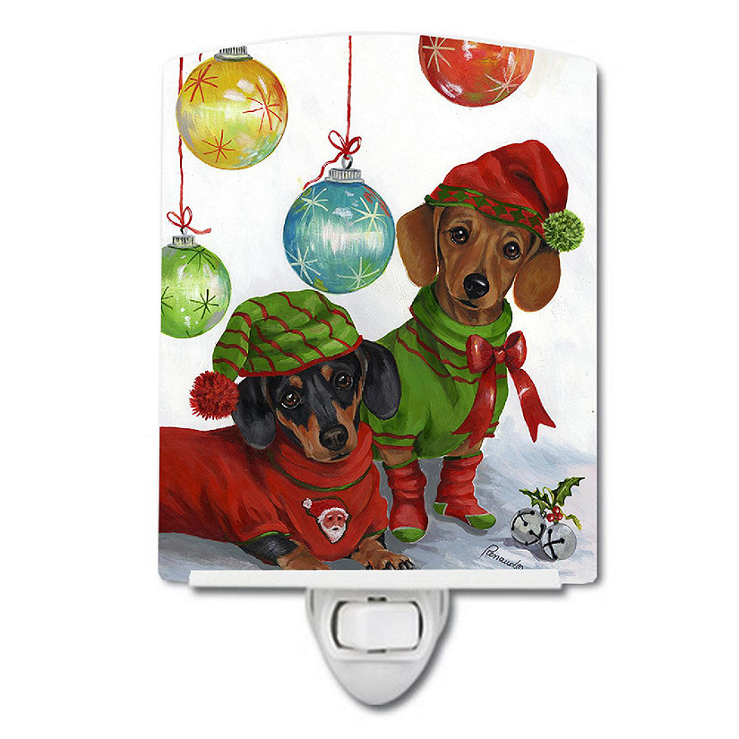 Caroline's Treasures Christmas, Dachshund Christmas Jingle Ceramic Night Light, 4 x 6, Dogs Image