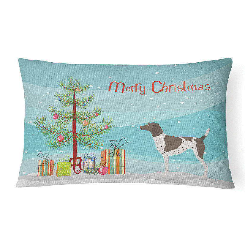 Caroline's Treasures, Christmas, German Shorthaired Pointer Christmas Canvas Fabric Decorative Pillow, 12 x 16, Dogs Image