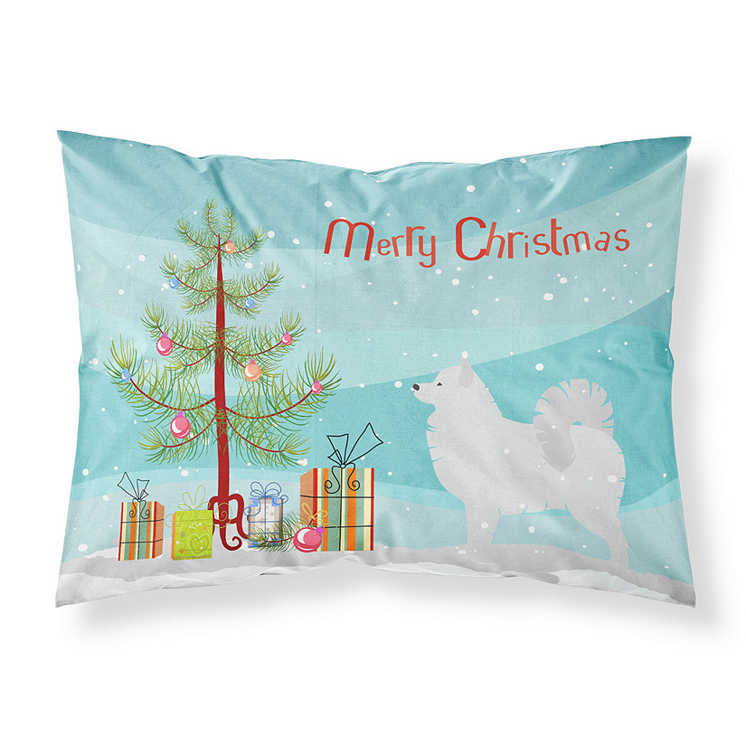 Caroline's Treasures Christmas, Samoyed Merry Christmas Tree Fabric Standard Pillowcase, 30 x 20.5, Dogs Image