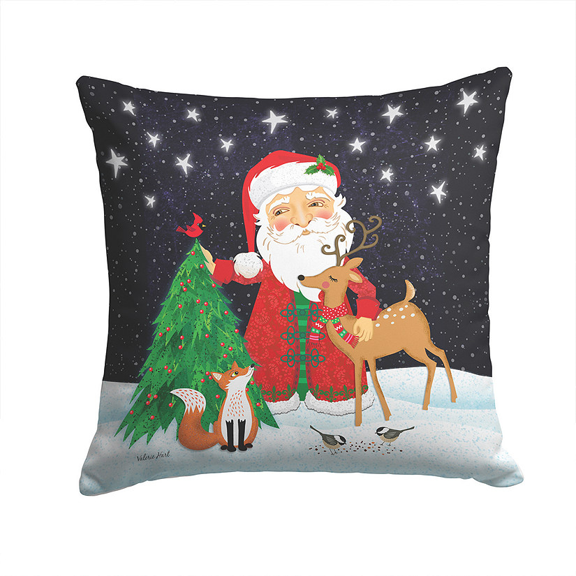 Caroline's Treasures, Christmas, Santa Claus Christmas Fabric Decorative Pillow, 14 x 14, Image