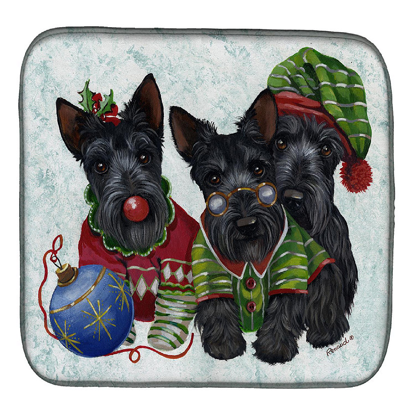 Caroline's Treasures Christmas, Scottish Terrier Christmas Elves Dish Drying Mat, 14 x 21, Dogs Image