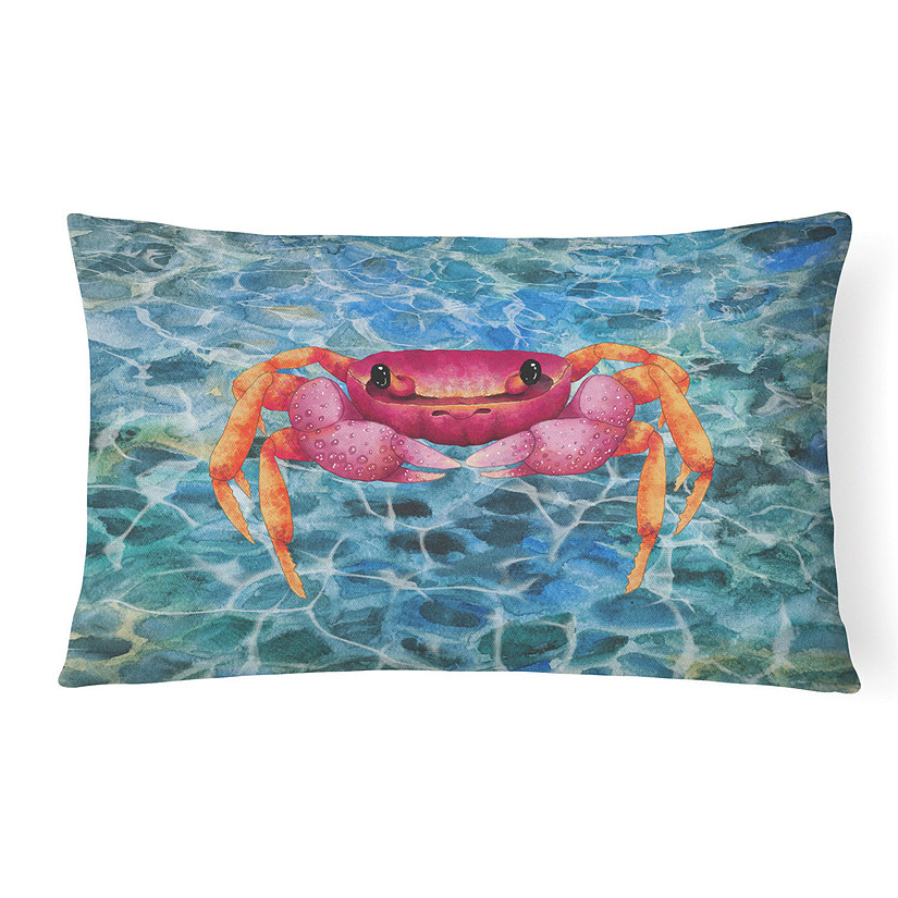 Caroline's Treasures Crab Canvas Fabric Decorative Pillow, 12 x 16, Seafood Image