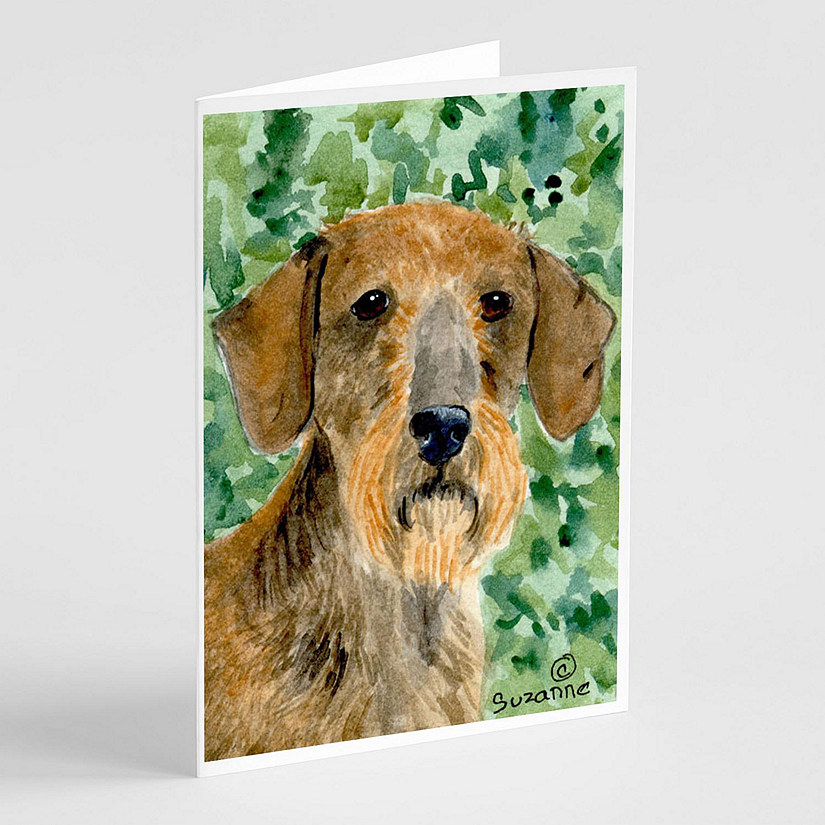 Caroline's Treasures Dachshund Greeting Cards and Envelopes Pack of 8, 7 x 5, Dogs Image