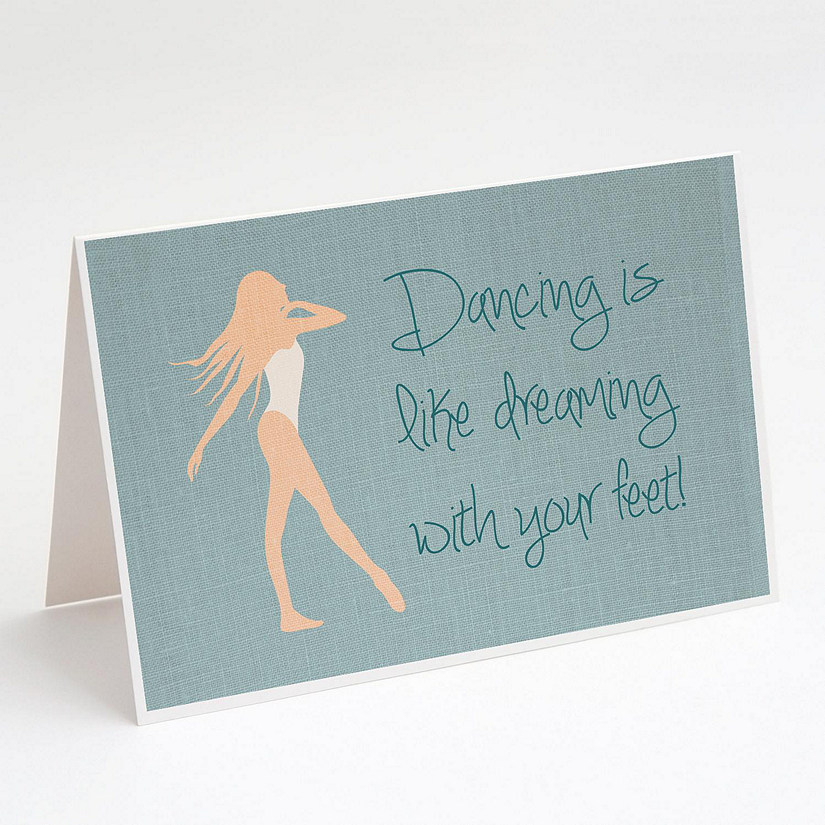 Caroline's Treasures Dancing is Like Dreaming Greeting Cards and Envelopes Pack of 8, 7 x 5, Image