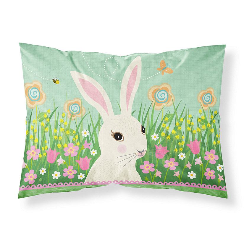 Caroline's Treasures Easter, Easter Bunny Rabbit Fabric Standard Pillowcase, 30 x 20.5, Farm Animals Image