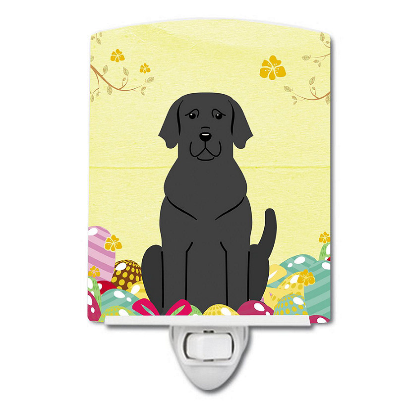 Caroline's Treasures Easter, Easter Eggs Black Labrador Ceramic Night Light, 4 x 6, Dogs Image