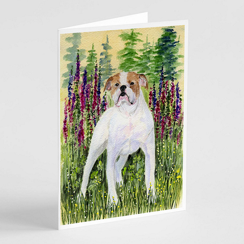 Caroline's Treasures English Bulldog Greeting Cards and Envelopes Pack ...