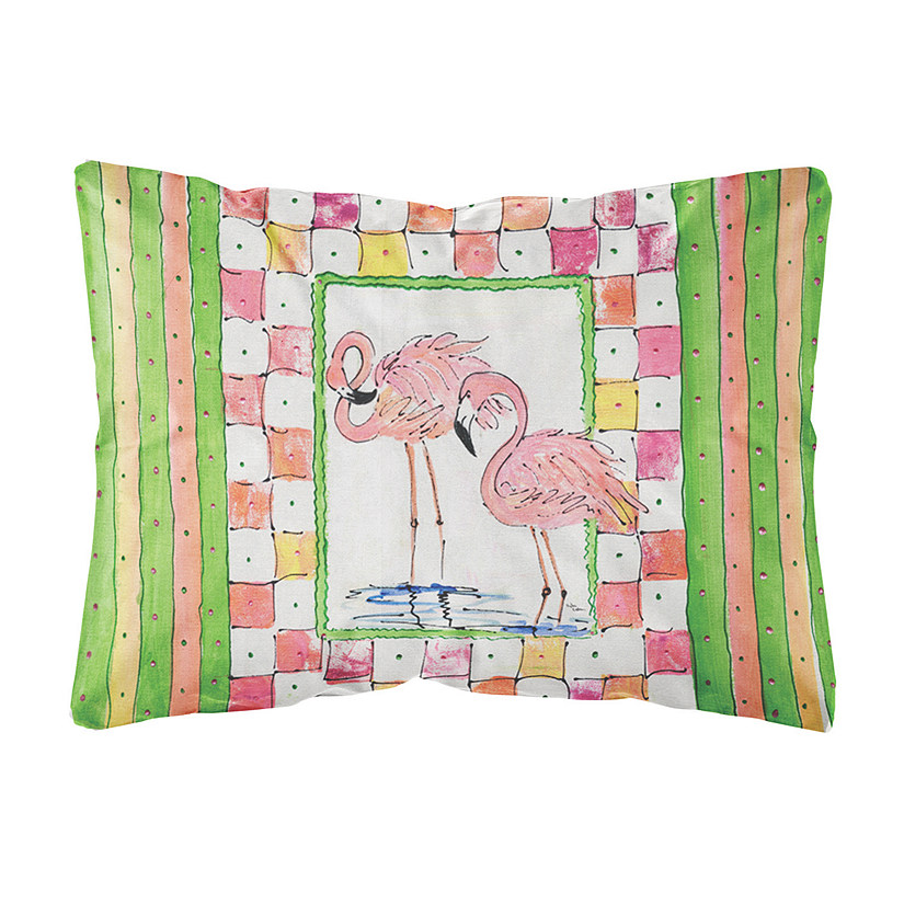 Caroline's Treasures Flamingo  Canvas Fabric Decorative Pillow, 12 x 16, Birds Image