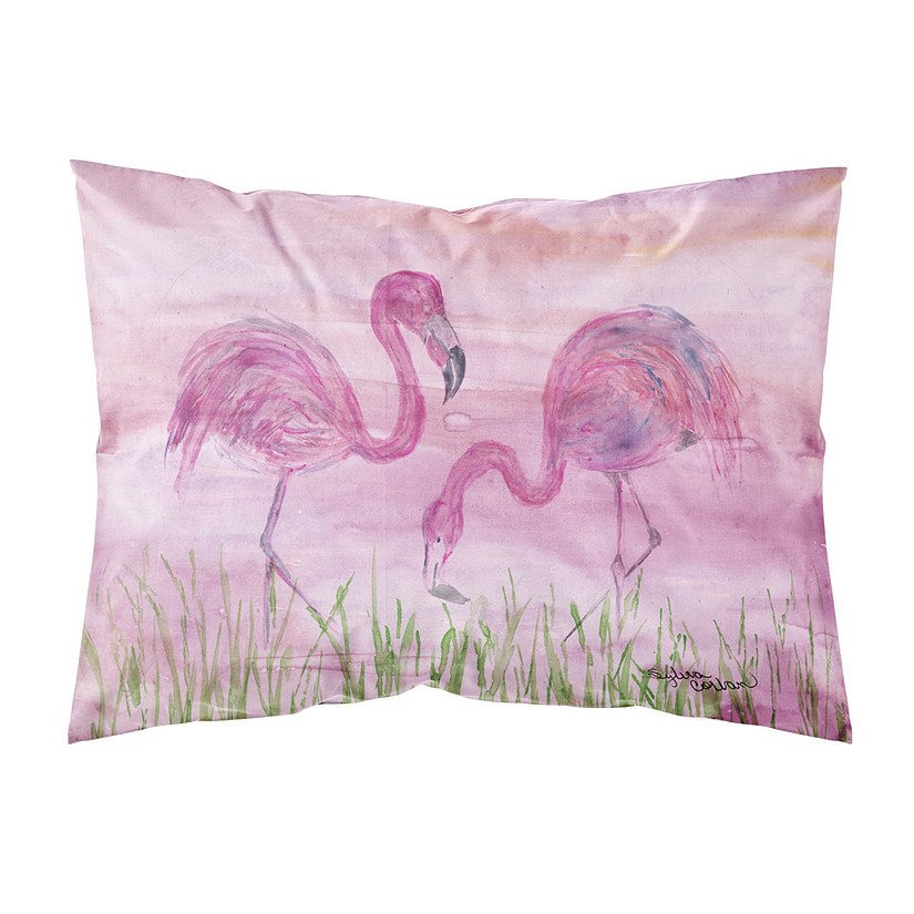 Caroline's Treasures Flamingos Fabric Standard Pillowcase, 30 x 20.5, Birds Image