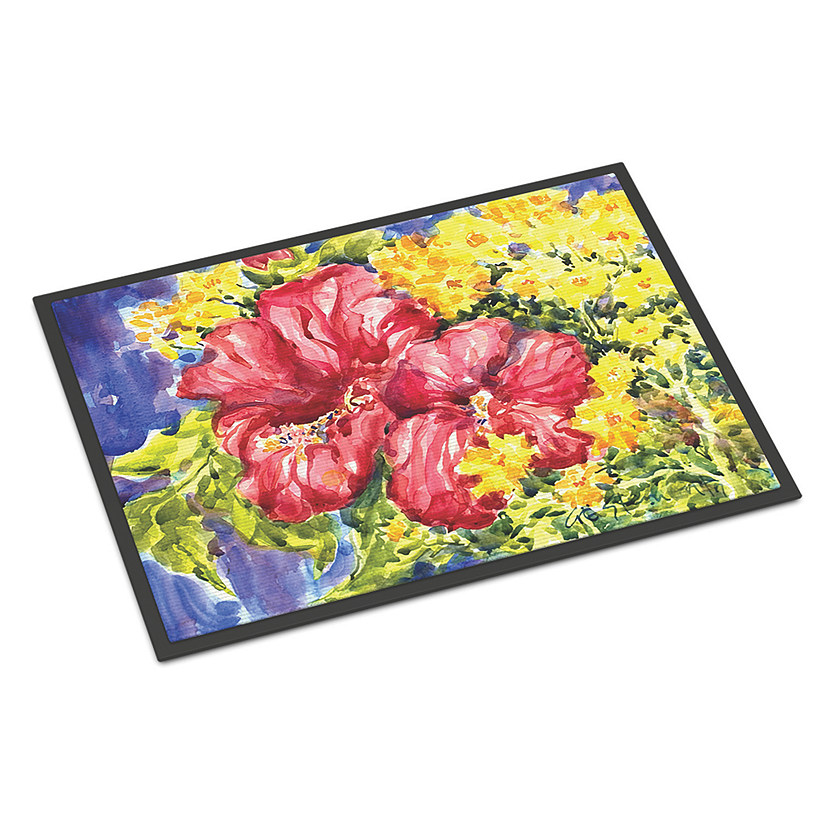 Caroline's Treasures Flower - Hibiscus Indoor or Outdoor Mat 24x36, 36 x 24, Flowers Image