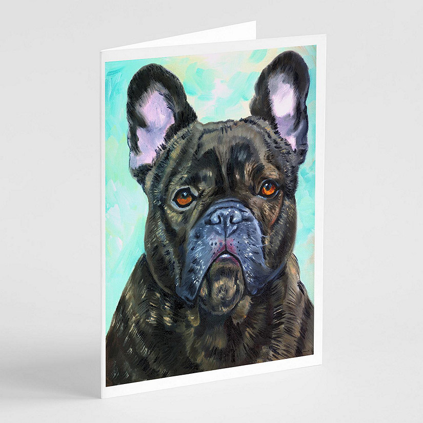 Caroline's Treasures French Bulldog Lookin at You Greeting Cards and Envelopes Pack of 8, 7 x 5, Dogs Image