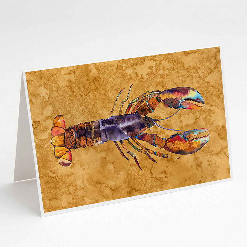 Caroline's Treasures Fresh Lobster Greeting Cards and Envelopes Pack of 8, 7 x 5, Fish Image