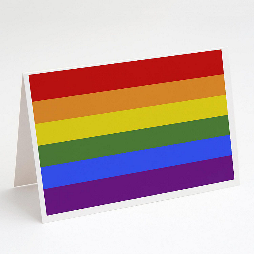 Caroline's Treasures Gay Pride Greeting Cards and Envelopes Pack of 8, 7 x 5, Pride Image
