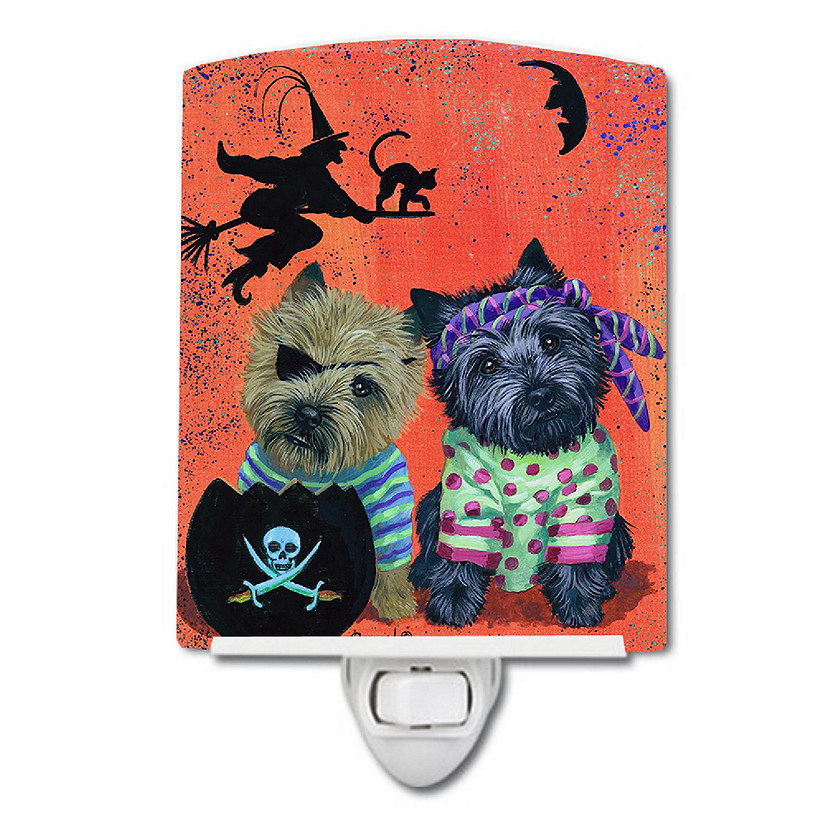 Caroline's Treasures Halloween, Cairn Terrier Pirates Halloween Ceramic Night Light, 4 x 6, Dogs Image