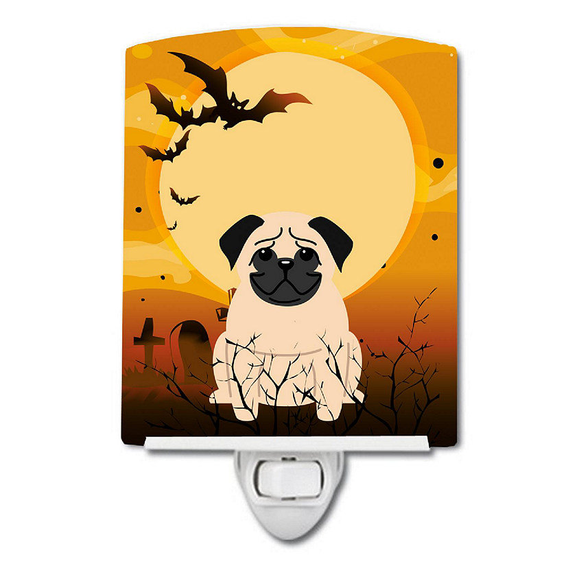 Caroline's Treasures Halloween, Halloween Pug Fawn Ceramic Night Light, 4 x 6, Dogs Image