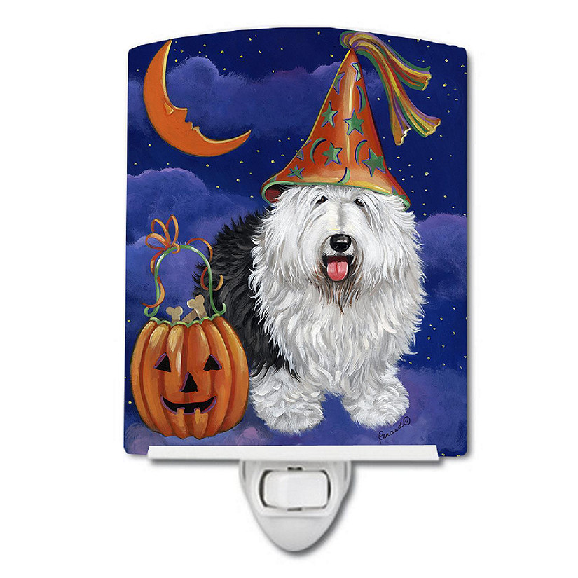 Caroline's Treasures Halloween, Old English Sheepdog Halloween Ceramic Night Light, 4 x 6, Dogs Image