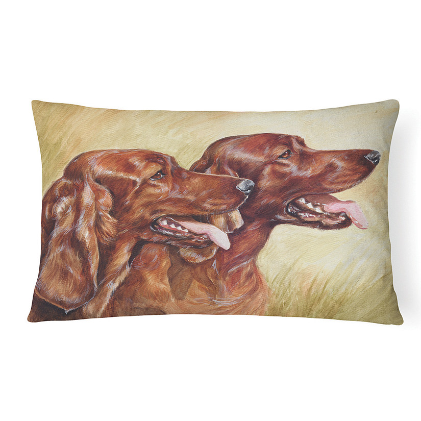 Caroline's Treasures Irish Setters Canvas Fabric Decorative Pillow, 12 x 16, Dogs Image