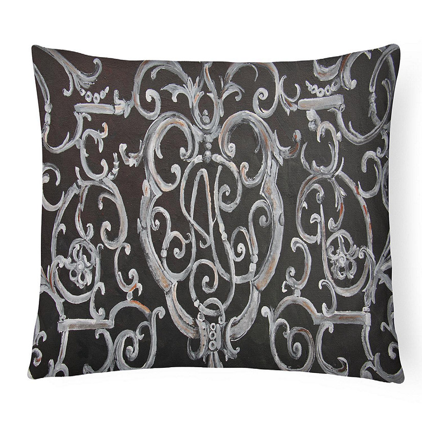Caroline's Treasures Ironwork Fence Canvas Fabric Decorative Pillow, 12 x 16, New Orleans Image