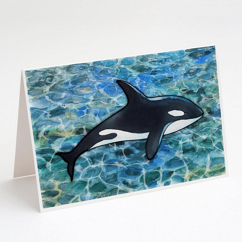 Orca Martini Glass Hand Painted Killer Whale Jumping -  Sweden