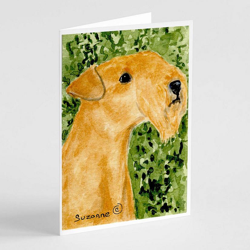 Caroline's Treasures Lakeland Terrier Greeting Cards and Envelopes Pack of 8, 7 x 5, Dogs Image
