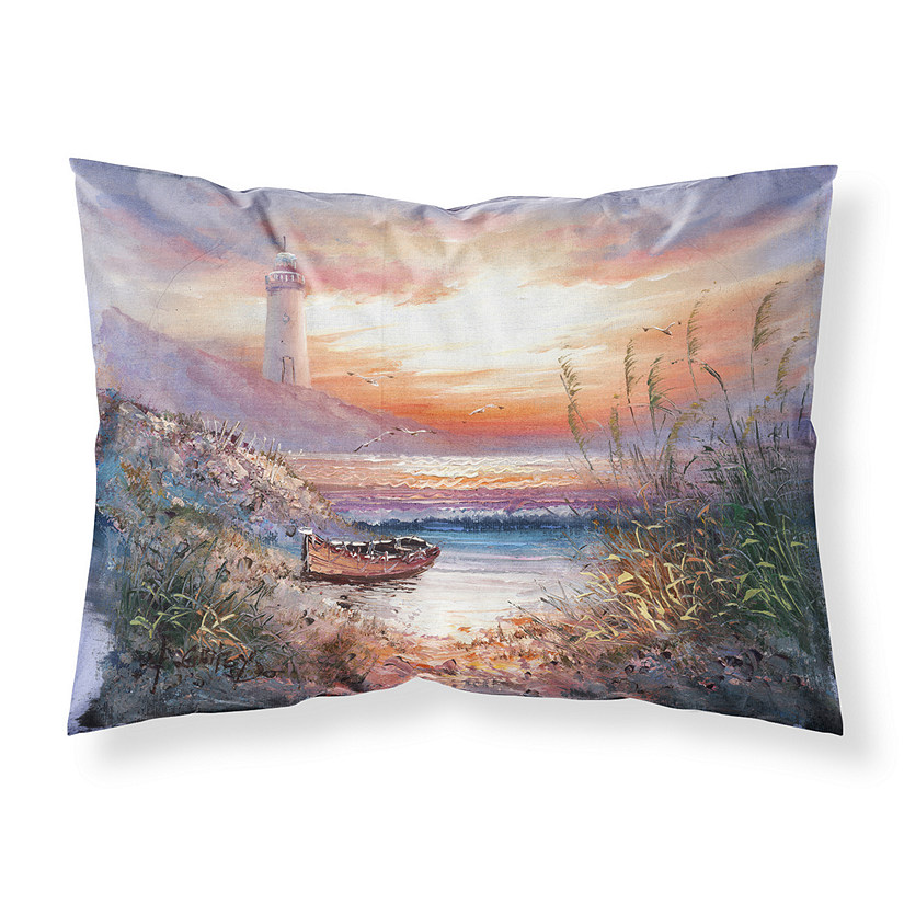 Caroline's Treasures Lighthouse Scene with Boat Fabric Standard Pillowcase, 30 x 20.5, Inspirational Image