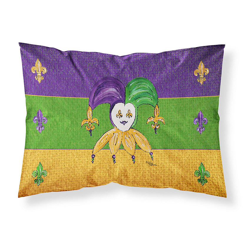 Caroline's Treasures Mardi Gras, Mardi Gras Jester Fabric Standard Pillowcase, 30 x 20.5, New Orleans Image