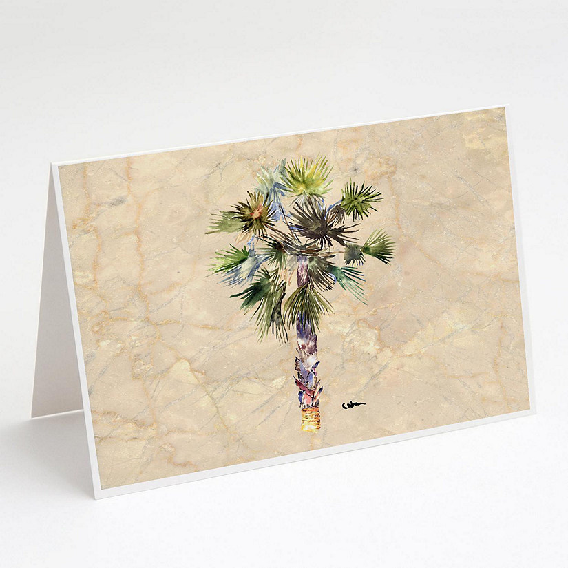 Caroline's Treasures Palm Tree #2 Greeting Cards and Envelopes Pack of 8, 7 x 5, Flowers Image