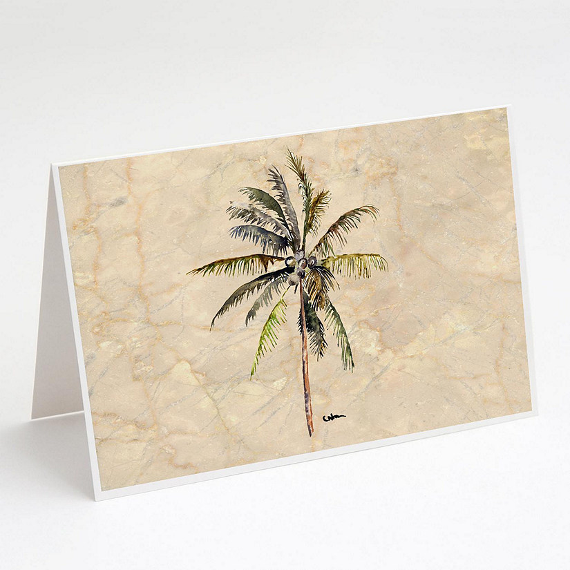 Caroline's Treasures Palm Tree #3 Greeting Cards and Envelopes Pack of 8, 7 x 5, Flowers Image