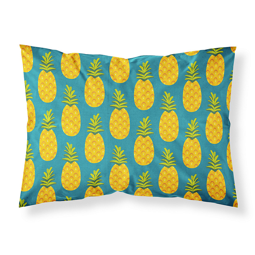 Caroline's Treasures Pineapples on Teal Fabric Standard Pillowcase, 30 x 20.5, Image