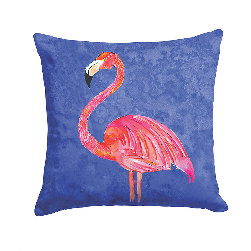 Caroline's Treasures Pink Flamingo Fabric Decorative Pillow, 14 x 14, Birds Image