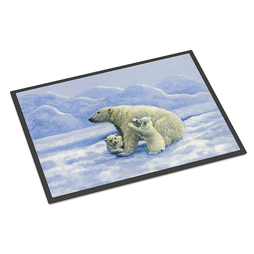 Caroline's Treasures Polar Bears by Daphne Baxter Indoor or Outdoor Mat 24x36, 36 x 24, Wild Animals Image