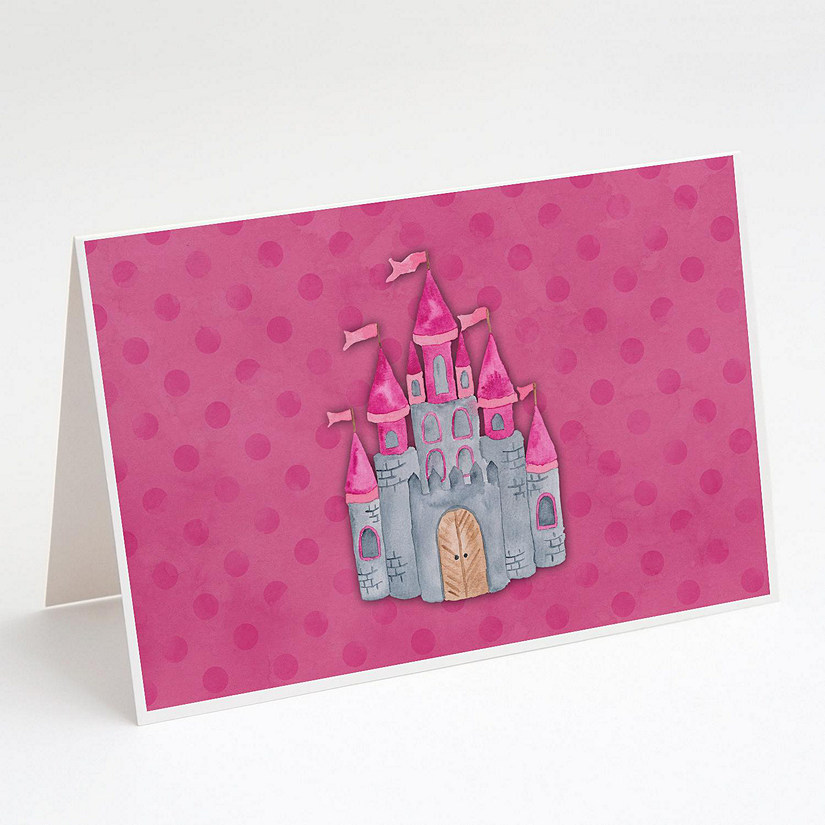 Caroline's Treasures Princess Castle Watercolor Greeting Cards and Envelopes Pack of 8, 7 x 5, Image