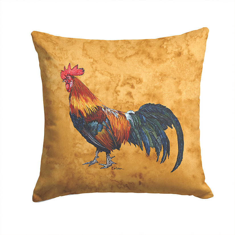 Caroline's Treasures Rooster Fabric Decorative Pillow, 14 x 14, Farm Animals Image