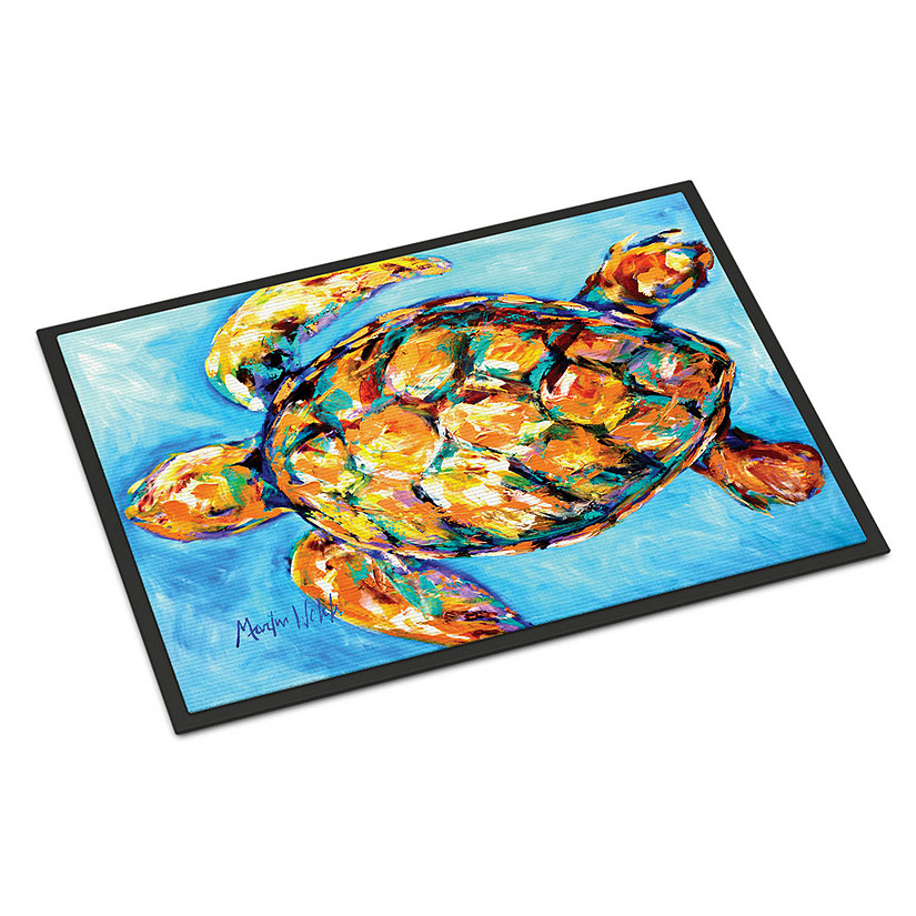 Caroline's Treasures Sand Dance Turtle Indoor or Outdoor Mat 24x36, 36 x 24, Nautical Image