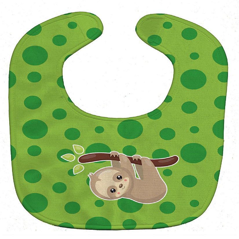 Caroline's Treasures Sloth Baby Bib, 10 x 13, Image