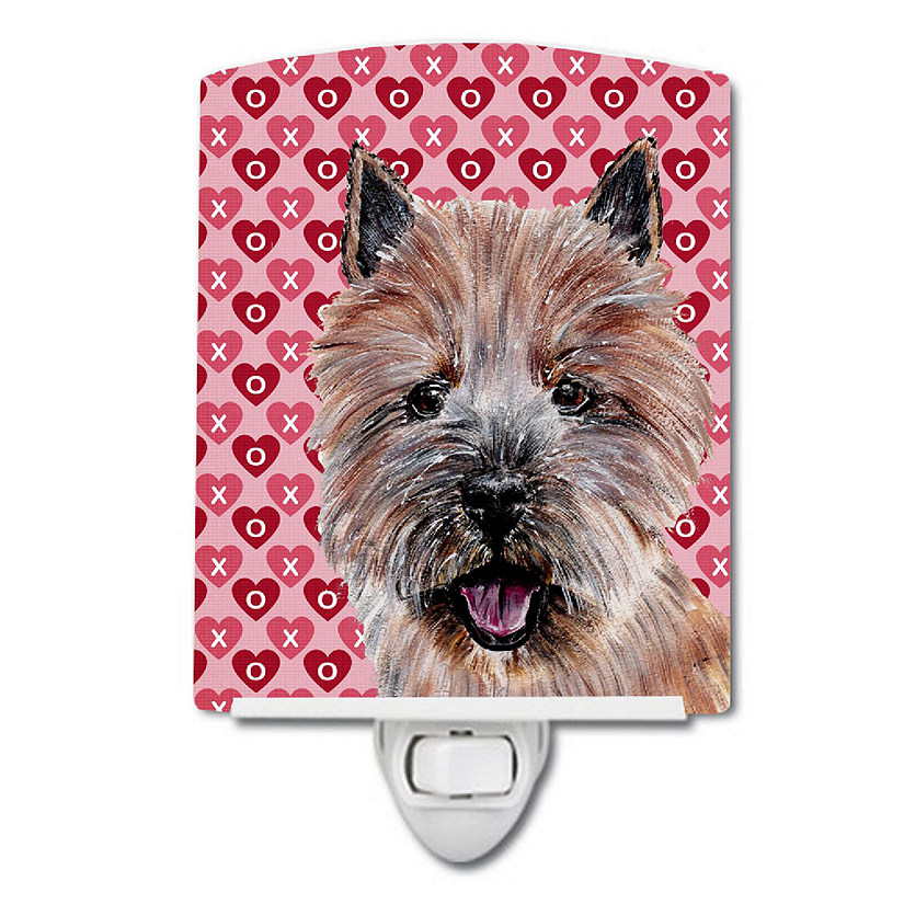 Caroline's Treasures Valentine's Day, Norwich Terrier Hearts and Love Ceramic Night Light, 4 x 6, Dogs Image