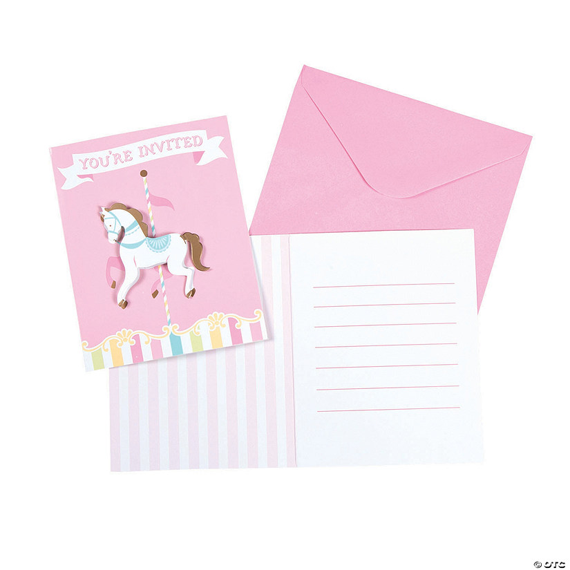 carousel-baby-shower-invitations-8-pc-discontinued