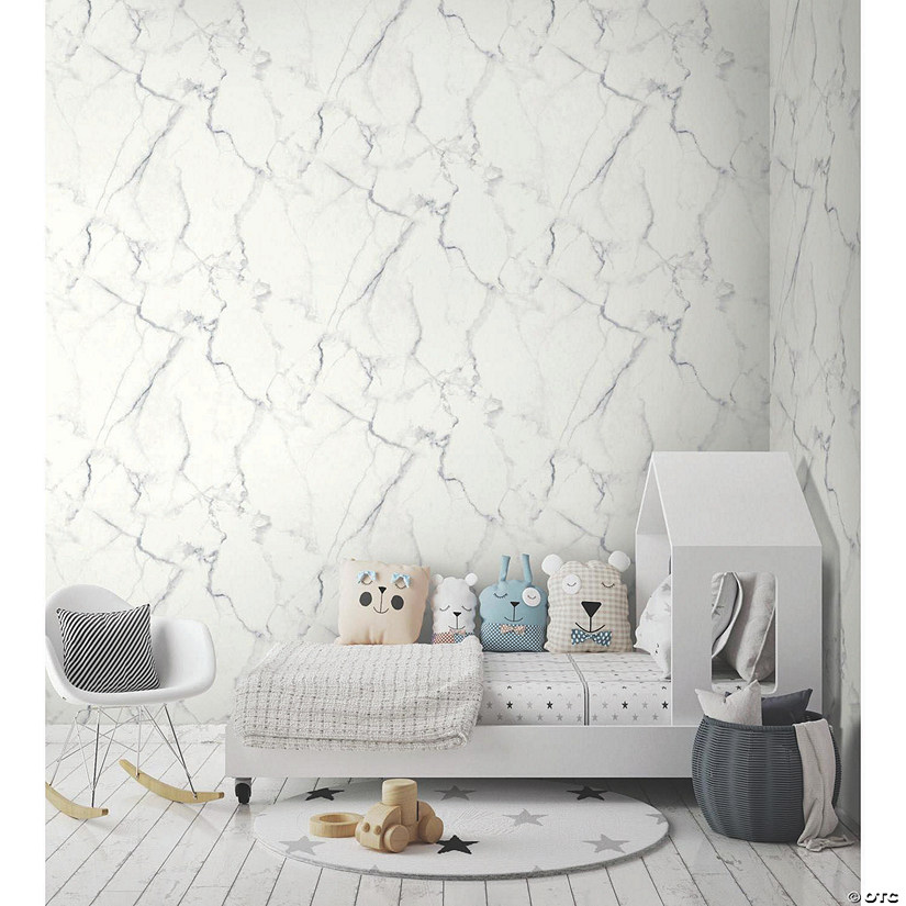 Carrara Marble Peel & Stick Wallpaper Image