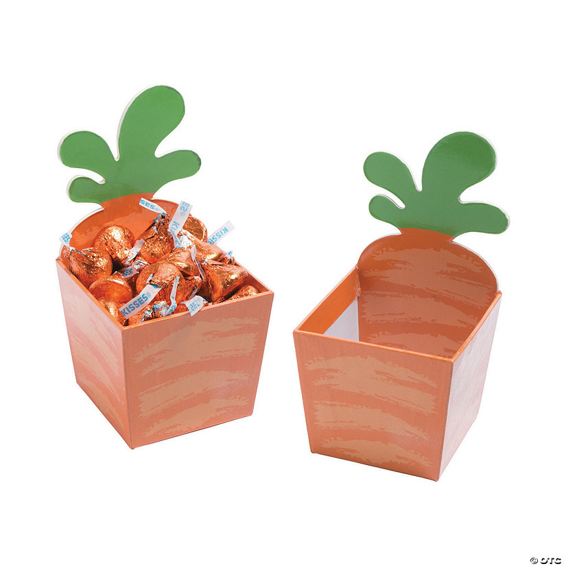 Carrot Cardboard Treat Containers - 12 Pc. Image