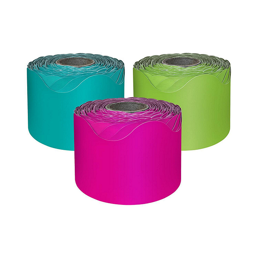 Carson Dellosa Education Bright and Colorful Rolled Border Set 3 Pack
