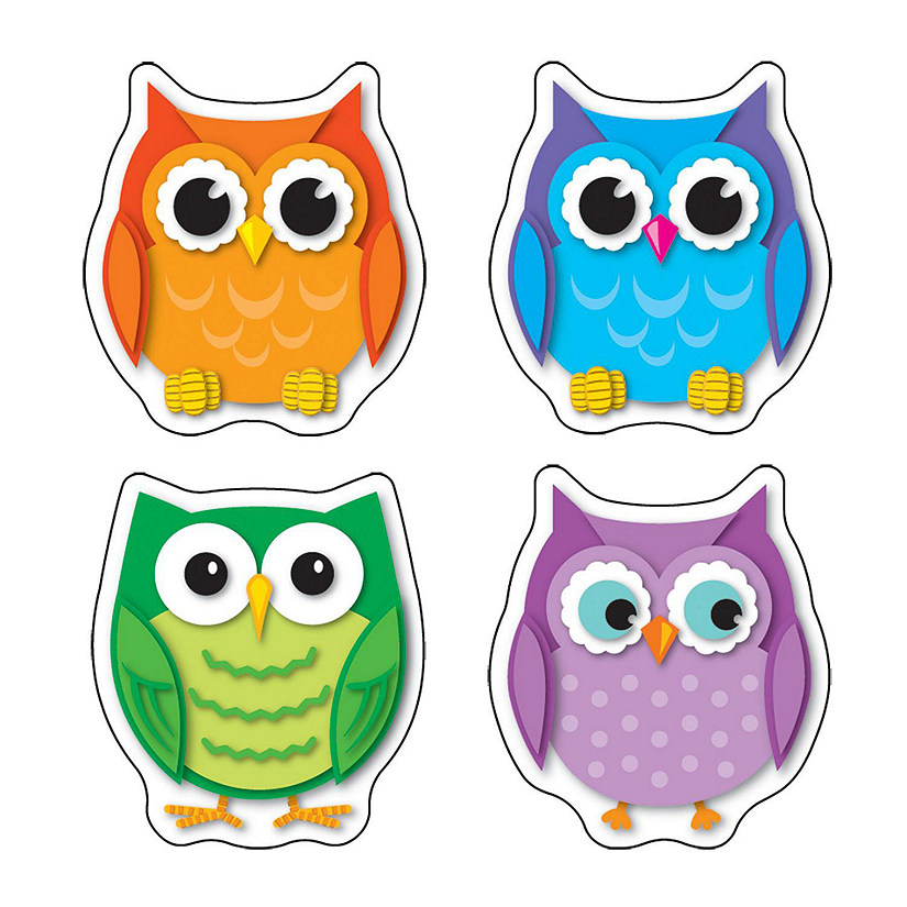 Carson Dellosa Education Colorful Owls Shape Stickers