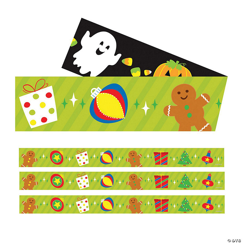 Carson Dellosa Education Halloween/Holiday Two-Sided Straight Borders, 36 Feet Per Pack, 3 Packs Image