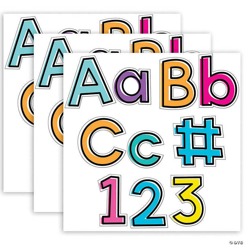 Carson Dellosa Education Kind Vibes Combo Pack EZ Letters, 219 Pieces Per Pack, 3 Packs Image
