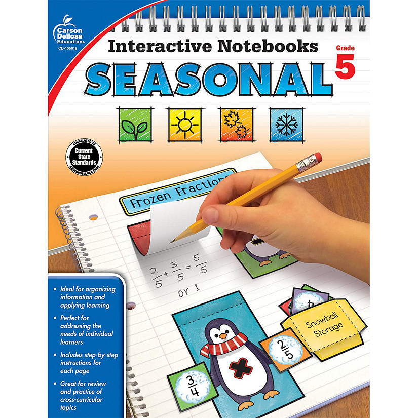 Carson Dellosa Interactive Notebooks Seasonal, Grade 5 Resource Book Image